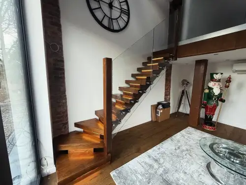 Click Here To Enlarge This Photo Of Luxury Solid Ash Staircase Installation In Nottingham