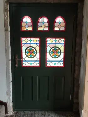 Click Here To Enlarge This Photo Of Bespoke Front Door With Stained Glass In Gunthorpe&comma; Nottingham