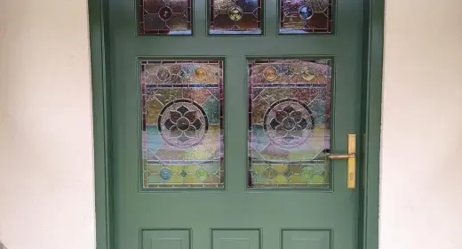 Bespoke Front Door With Stained Glass In Gunthorpe&comma; Nottingham
