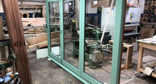Accoya Bottom Rolling Bifold Doors, Derbyshire