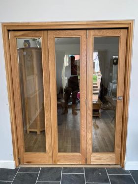 Click Here To Enlarge This Photo Of Oak Bifold Room Divider