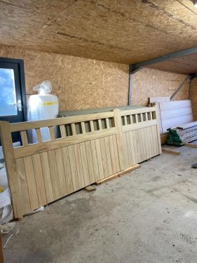 Click Here To Enlarge This Photo Of Pair of Hardwood Gates