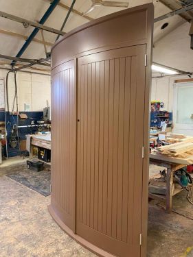 Click Here To Enlarge This Photo Of Curved Doors and Frame made from Sepele Hardwood