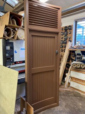 Click Here To Enlarge This Photo Of Curved Doors and Frame made from Sepele Hardwood