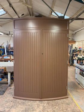 Click Here To Enlarge This Photo Of Curved Doors and Frame made from Sepele Hardwood