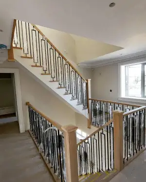 Click Here To Enlarge This Photo Of Nottingham Wooden Staircase With Metal Box Section