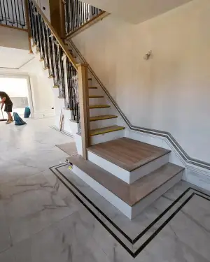 Click Here To Enlarge This Photo Of Nottingham Wooden Staircase With Metal Box Section