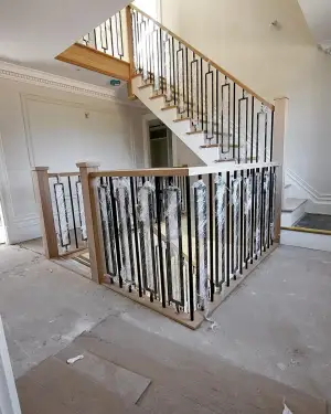 Click Here To Enlarge This Photo Of Nottingham Wooden Staircase With Metal Box Section