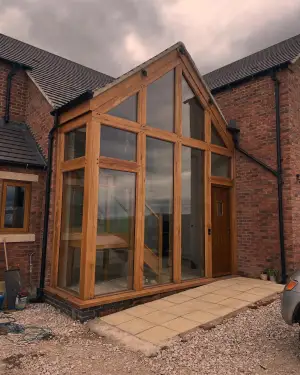 Click Here To Enlarge This Photo Of Air Dried Oak Frames – Ockbrook, Derbyshire