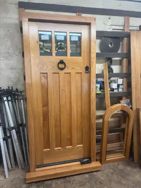 Click Here To Enlarge This Photo Of Beautiful Oak Door & Window Frame In Derby