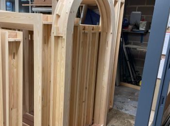 Box Sash Windows for a church in London, ready for the spray shop.: Click Here To View Larger Image